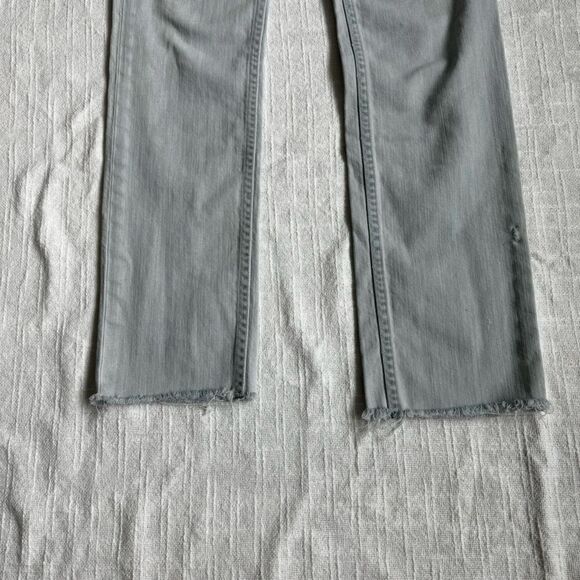 Habitual Light Wash Denim Jeans Straight Leg Raw Hem SZ 28 - Picture 10 of 16